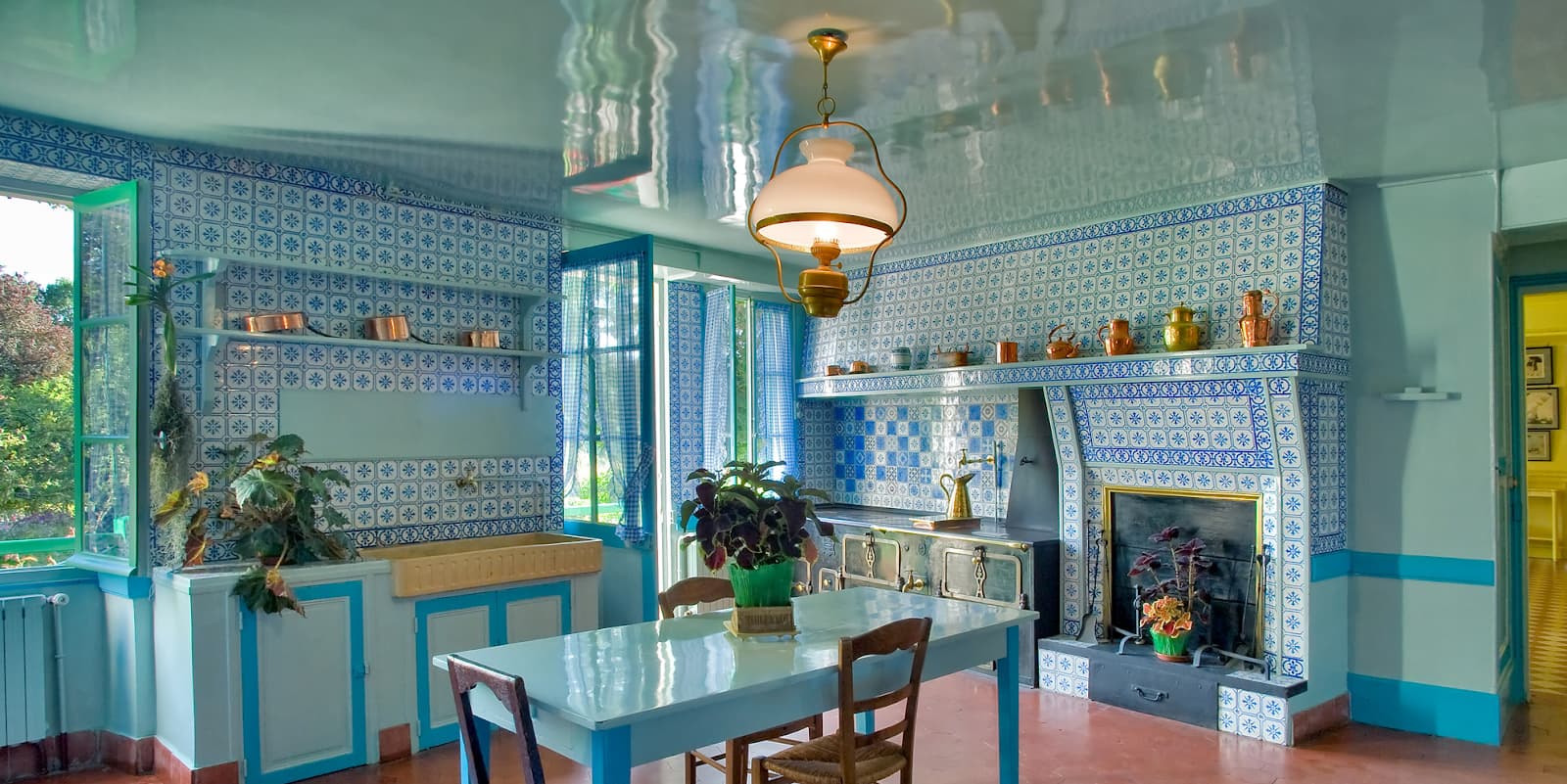 Interior styled with Monet-inspired palette and textures